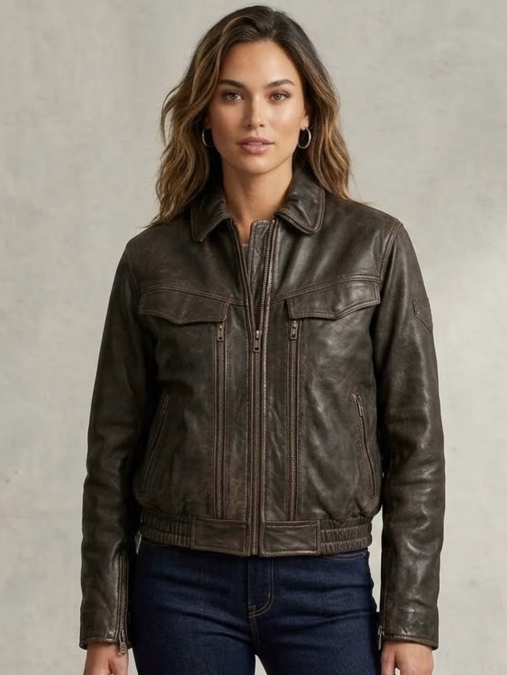 First Gear Scout Women's Leather Thermoliner Motorcycle Jacket, Black, Size M
